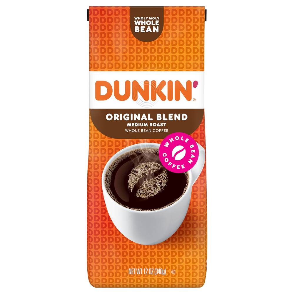 Dunkin' Original Blend Medium Roast Whole Bean Coffee (12 oz)