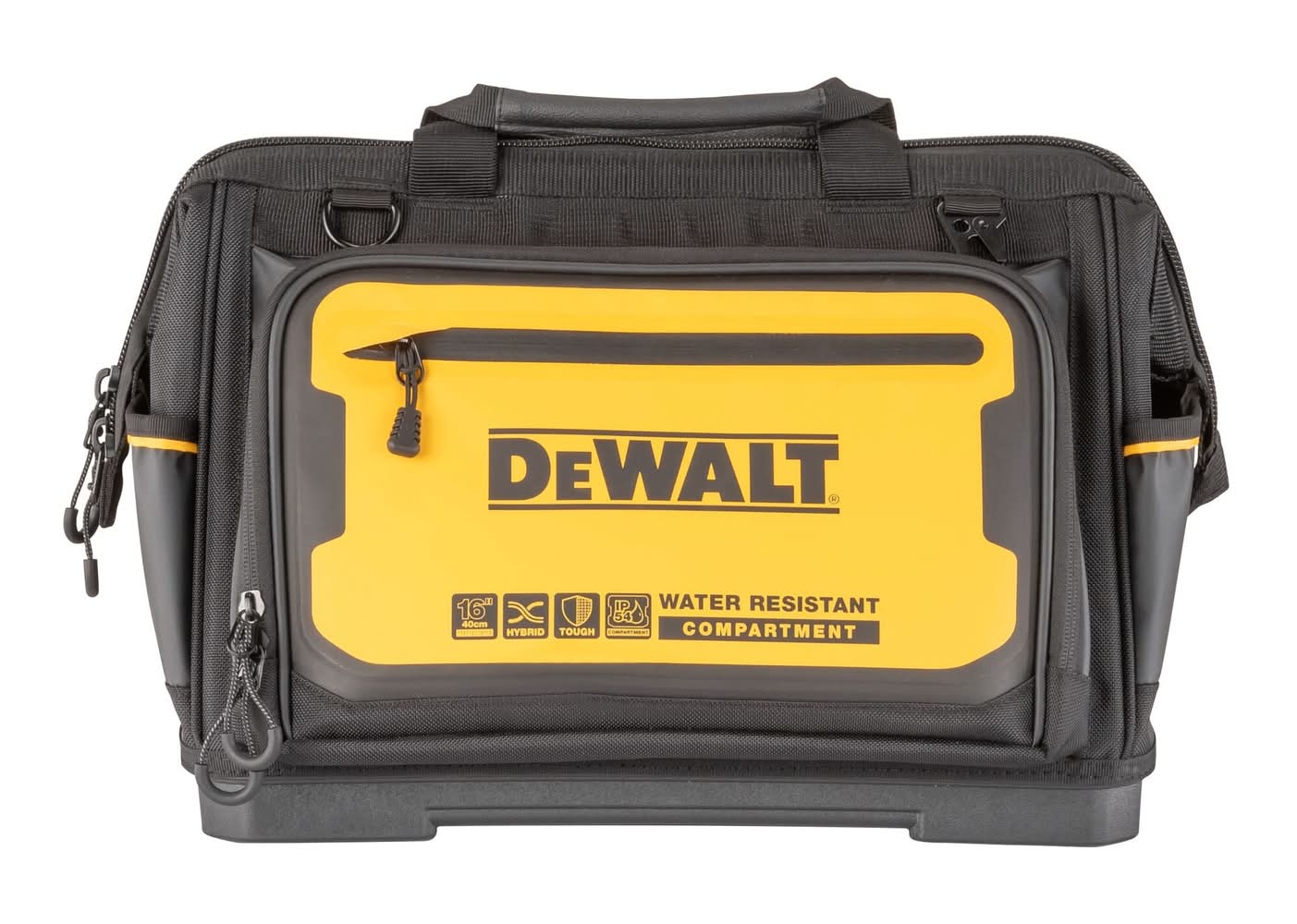 DeWalt Black/Yellow Ballistic nylon 11-in W x 11.75-in D x 16.125-in L Zippered Tool bag
