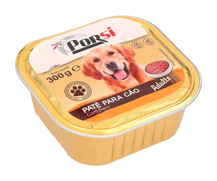Porsi - Comida húmida para cão de peru, embalagem de 300g