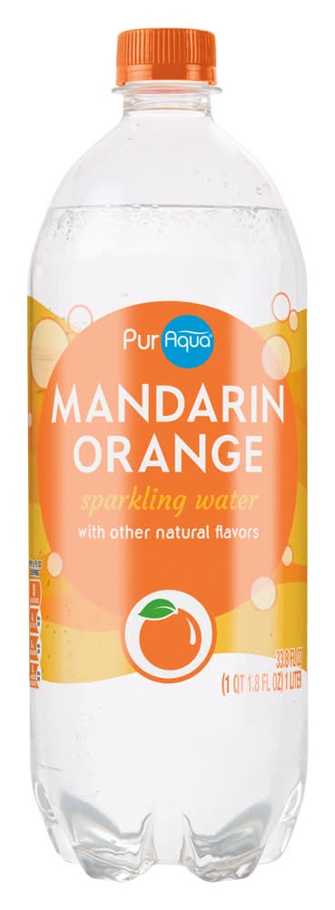 PurAqua Sparkling Water Bottle, Mandarin Orange (33.8 fl oz)
