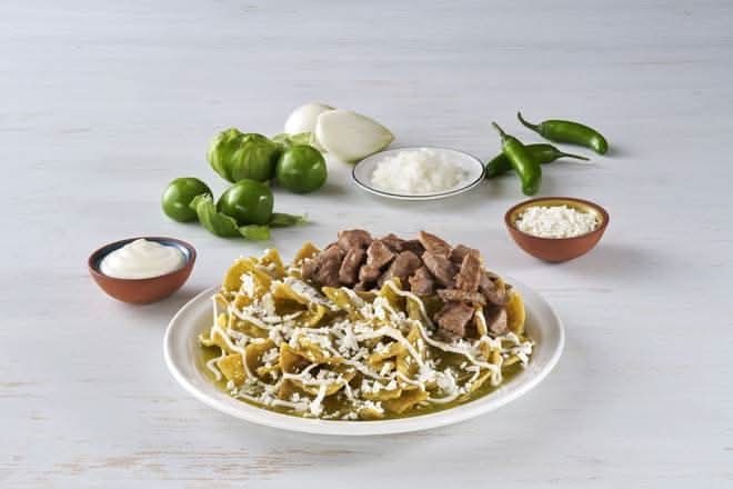 Chilaquiles con Bistec