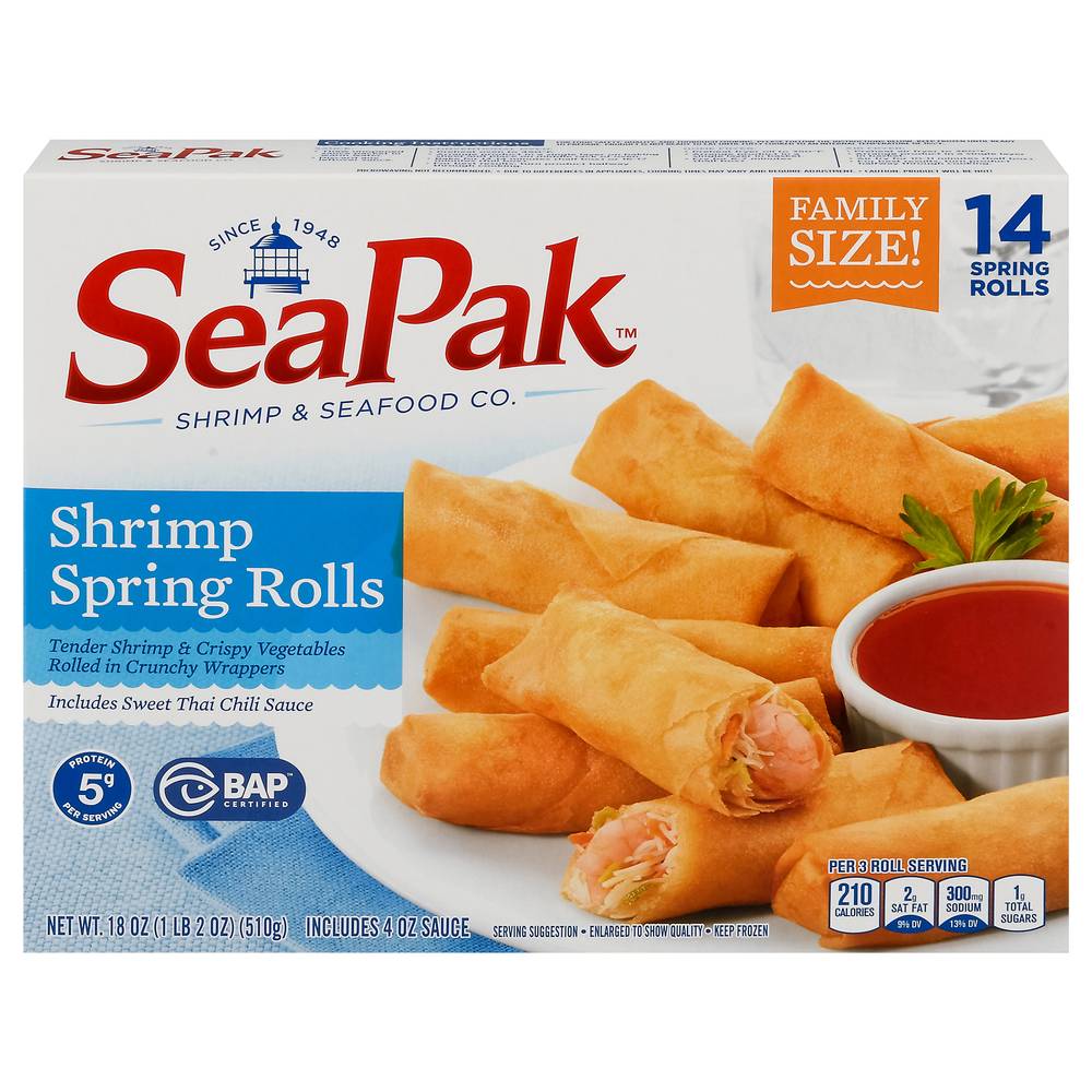 SeaPak Family Size Shrimp Spring Rolls (22 oz, 14 ct)