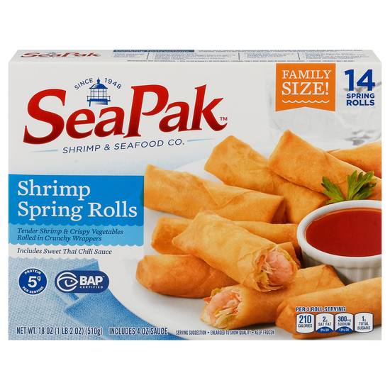 Seapak Shrimp Spring Rolls (tender shrimp - crispy vegetables)