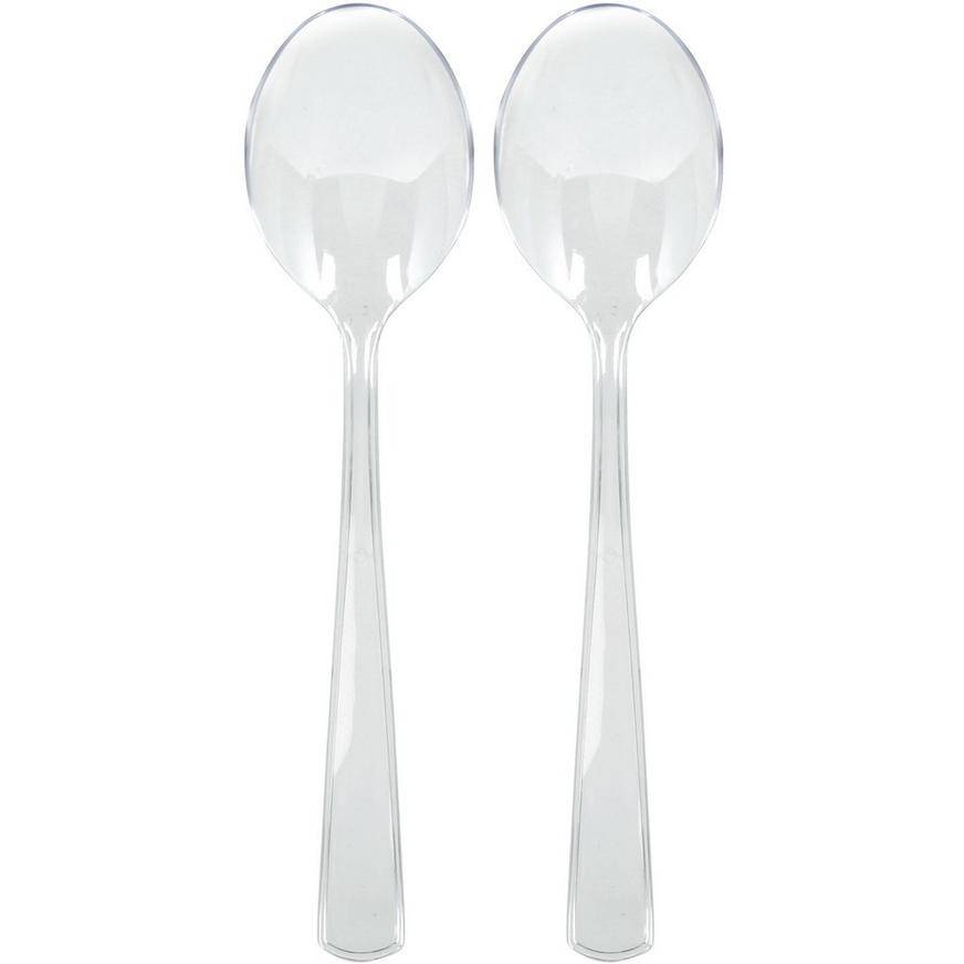 Party City Clear Plastic Serving Spoons (9.5 in) (2ct)