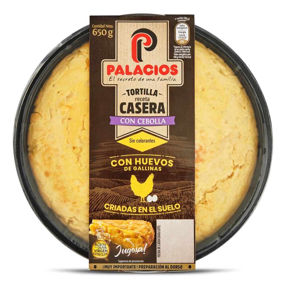 Tortilla De Patatas Con Cebolla Palacios Bandeja 650 G