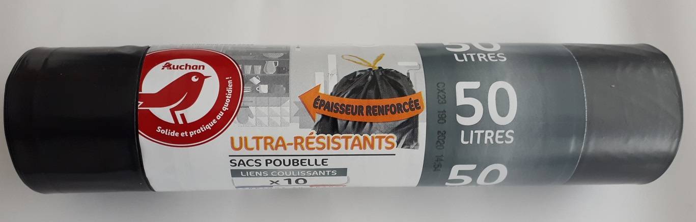 Sacs poubelle 50l couli nf ultra resistant