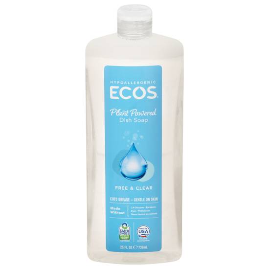 Ecos Plant Powered Free & Clear Dish Soap (25 fl oz)