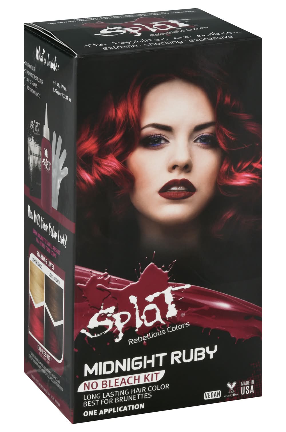 Splat Long Lasting Hair Color, Midnight Ruby (6 fl oz)