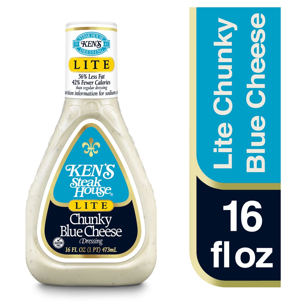 Ken's Steak House Lite Chunky Blue Cheese Dressing (16 fl oz)