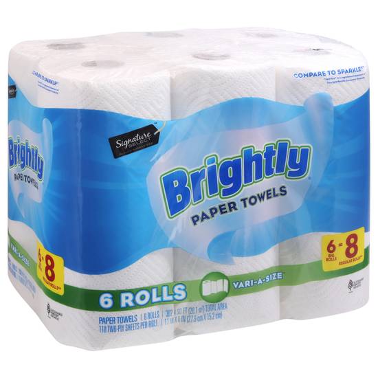 Signature Select Brightly Paper Towels (6 rolls)