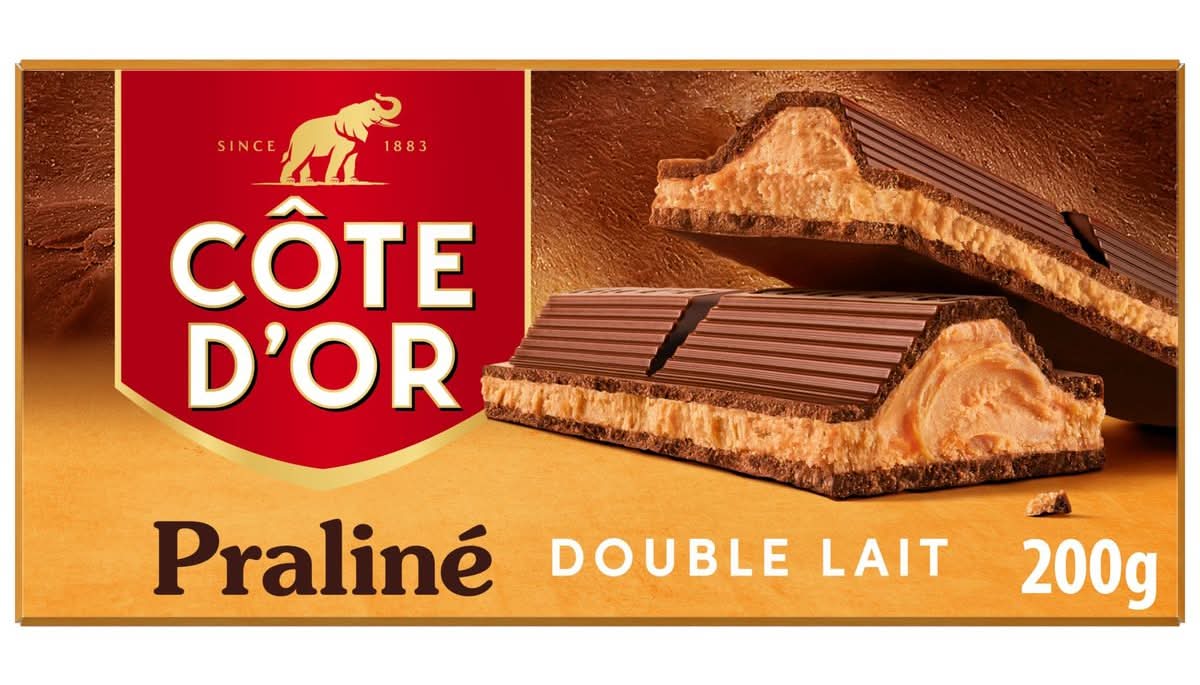 Côte d''Or Barres Chocolat Au Lait Double Lait 200g