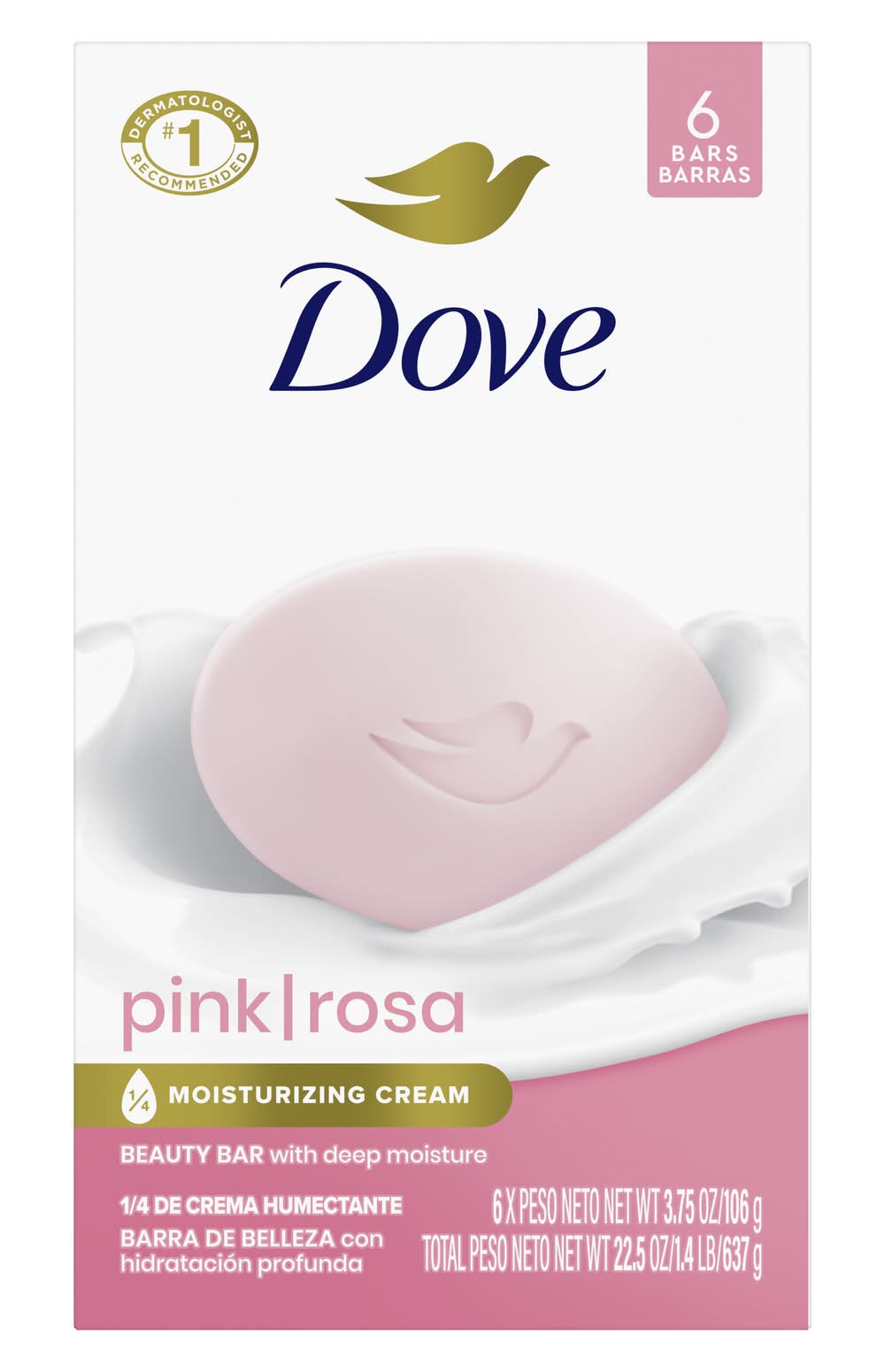 Dove Pink Beauty Bars Soap (6 x 3.75 oz)