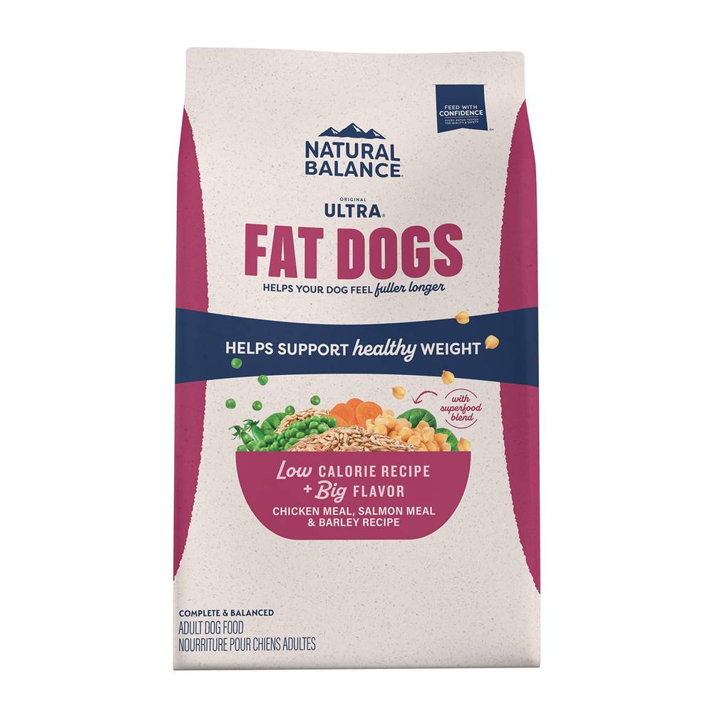 Natural Balance Ultra Fat Dogs Weight Control Dog Food for Adults Chicken, Salmon, Barley (Flavor: Chicken & Salmon, Size: 4 Lb)