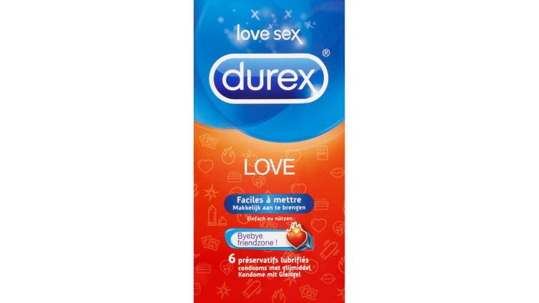 Durex Préservatifs Love La boîte de 6