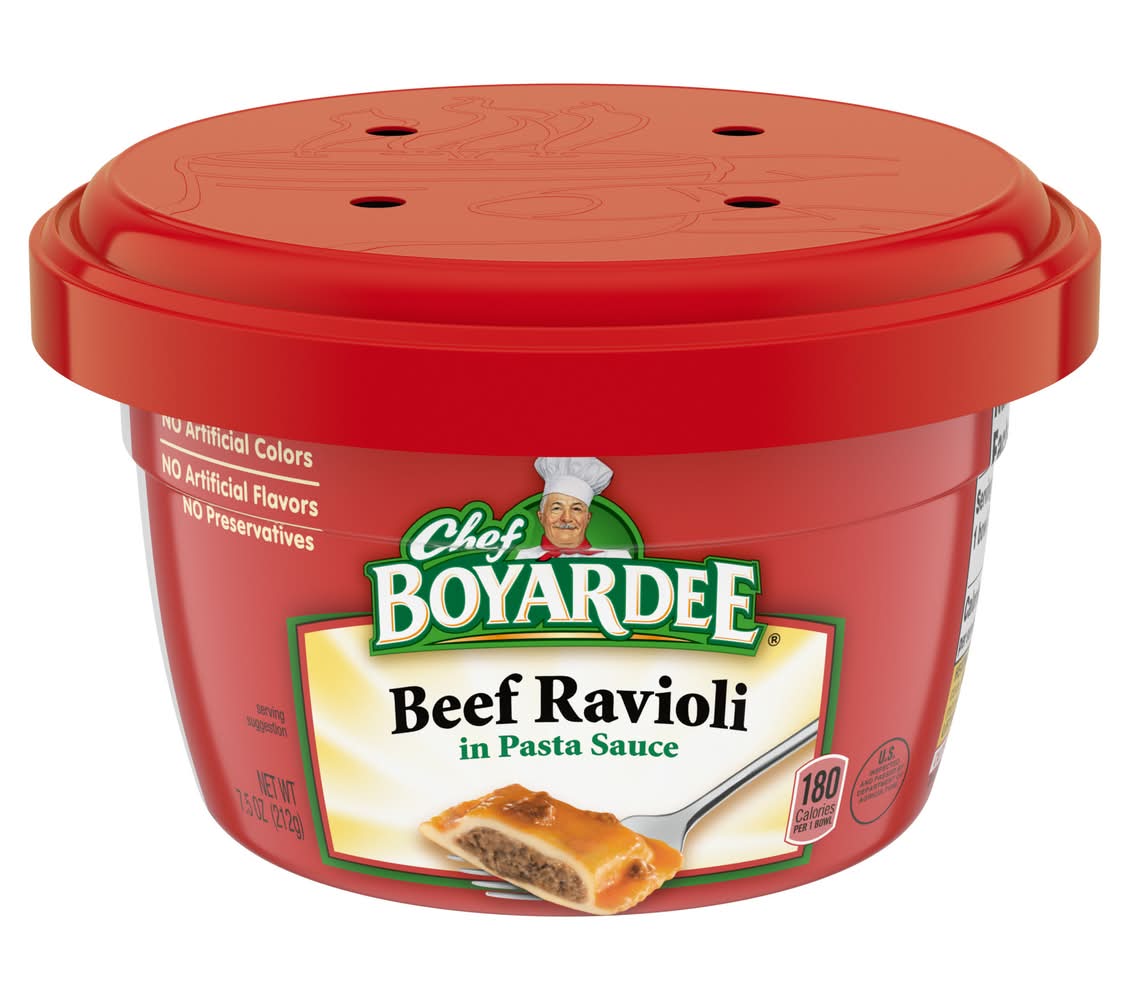 Chef Boyardee Pasta Sauce, Beef Ravioli (7.5 oz)