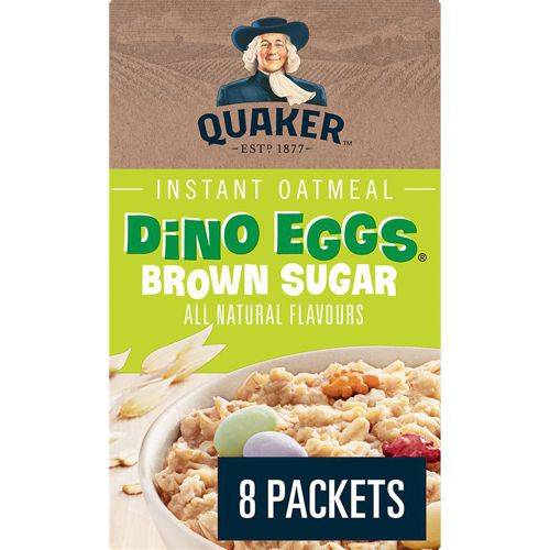 Quaker gruau instantané dinoseufs à saveur de cassonade (8 unités, 304 g) - dino eggs instant oatmeal (304g)