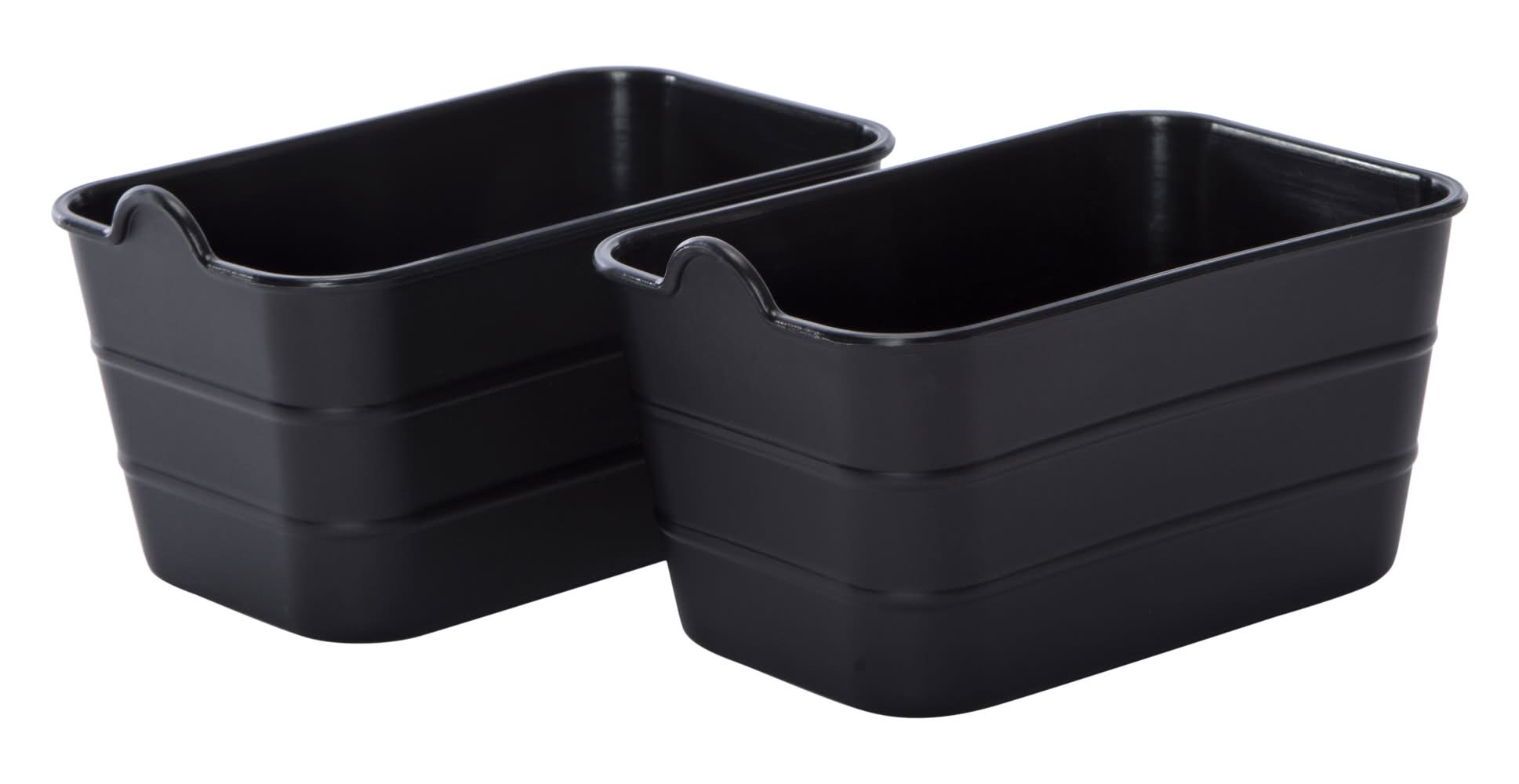 2-Pack Small Storage Bins 5.19in x 3.38in Black