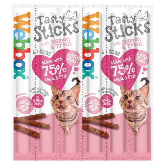 Webbox Tasty Sticks Semi-Moist Tasty Treats Salmon & Trout (6 pack)