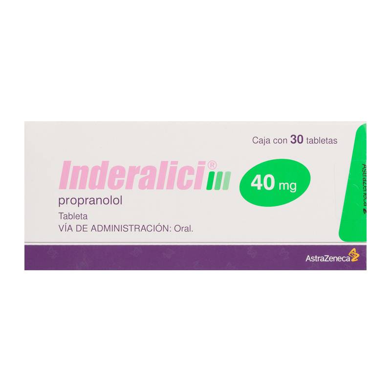 Astrazeneca inderalici propranolol tabletas 40 mg (30 piezas)