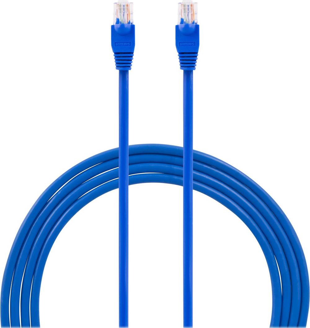 Philips Elite Cat 6 Ethernet Cable Male To Male, 25 ft, Blue