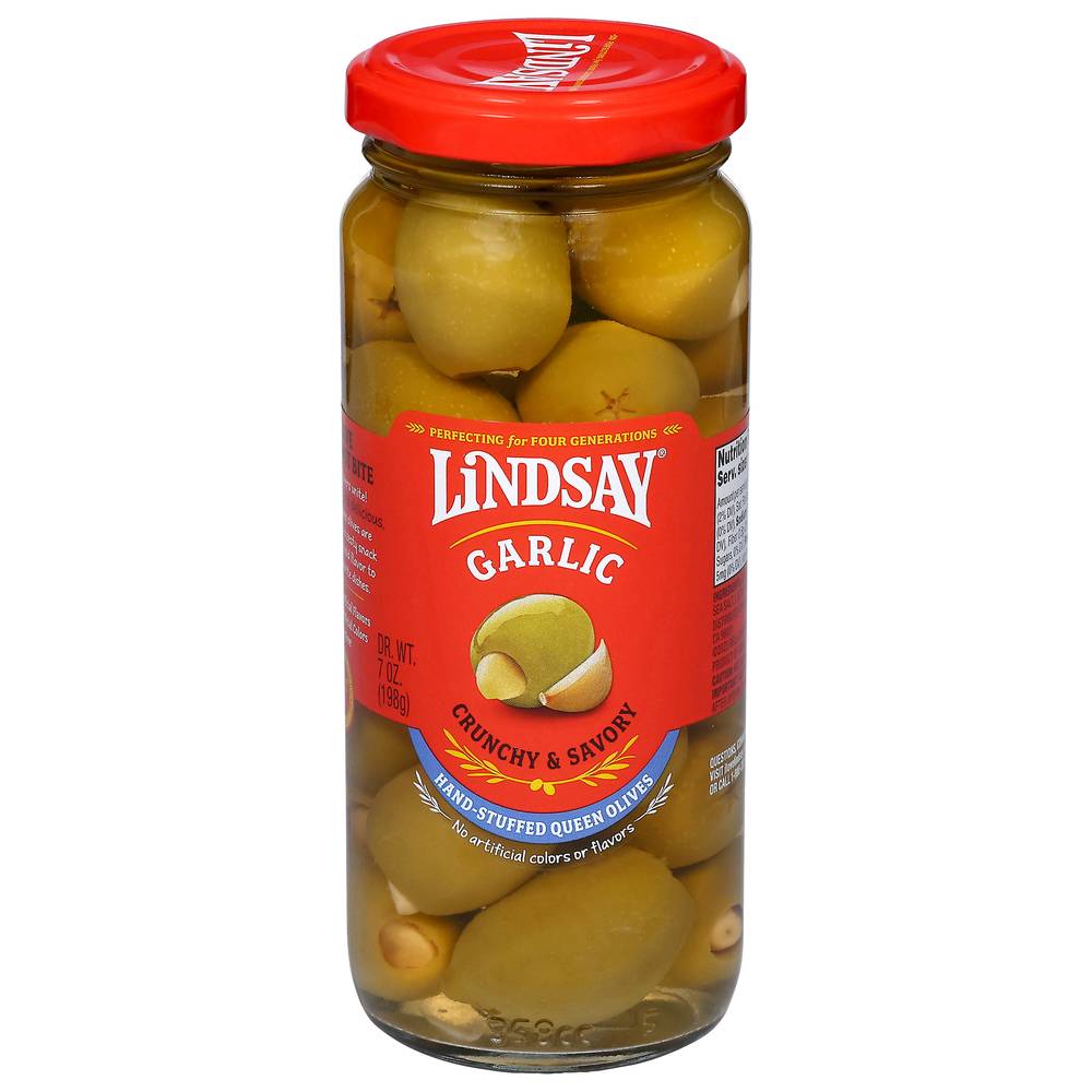 Lindsay Spanish Queen Olives Stuffed With Garlic (7 oz)