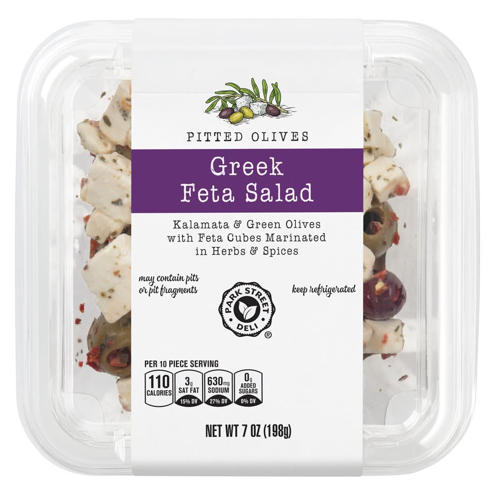 Park Street Deli Pitted Olives Salad, Greek Feta (7 oz)
