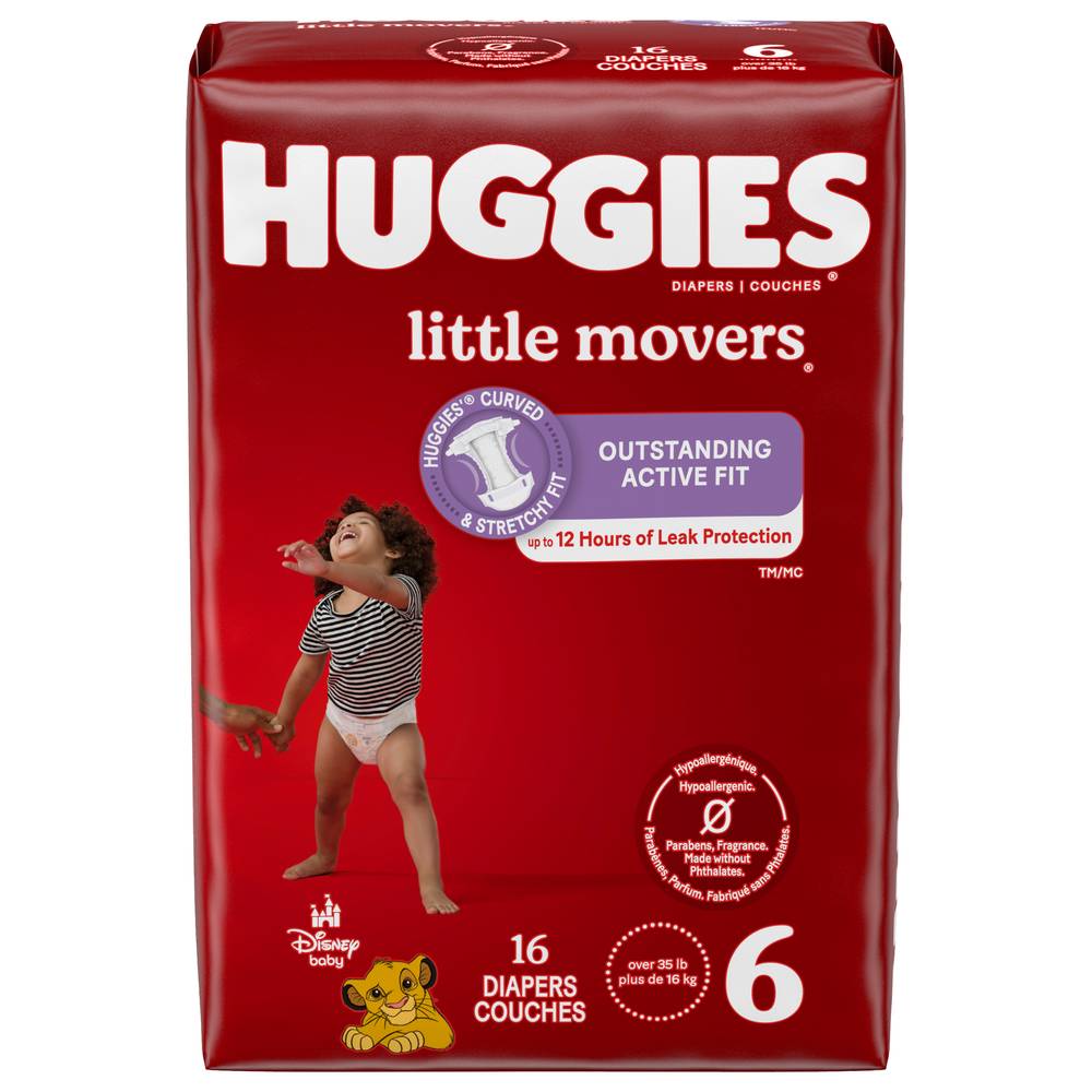 Huggies Little Movers Disney Baby Diapers, Size 6