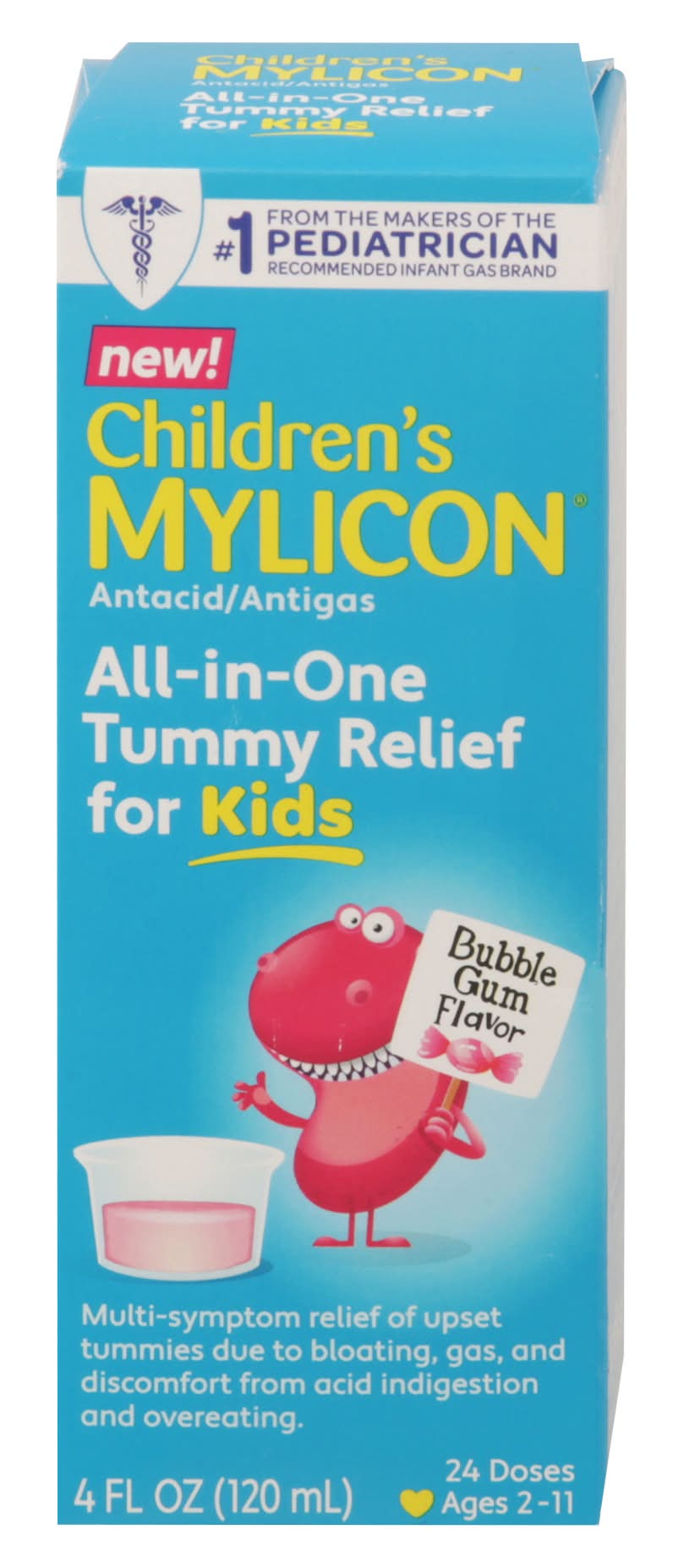 Children's Mylicon All-In-One Bubble Gum Flavor Tummy Relief For Kids (4 fl oz)