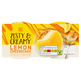 Co-op Lemon Cheesecakes 2 x 100g (200g)