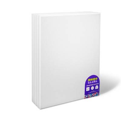 5pk 11"x14" Stretched Canvas White - Mondo Llama™