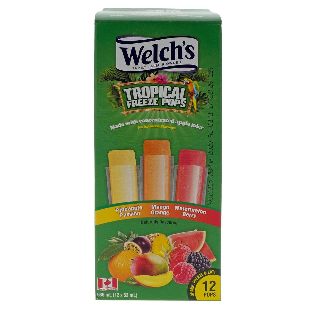 Welch's Tropical Freeze Pops (assorted)