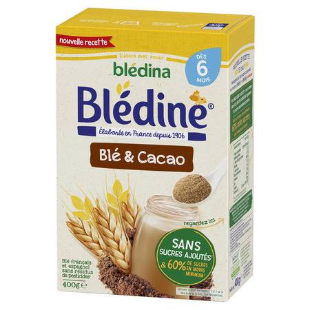 Céréales bébé blédine Dès 6 mois cacao BLEDINA - la boite de 400mL