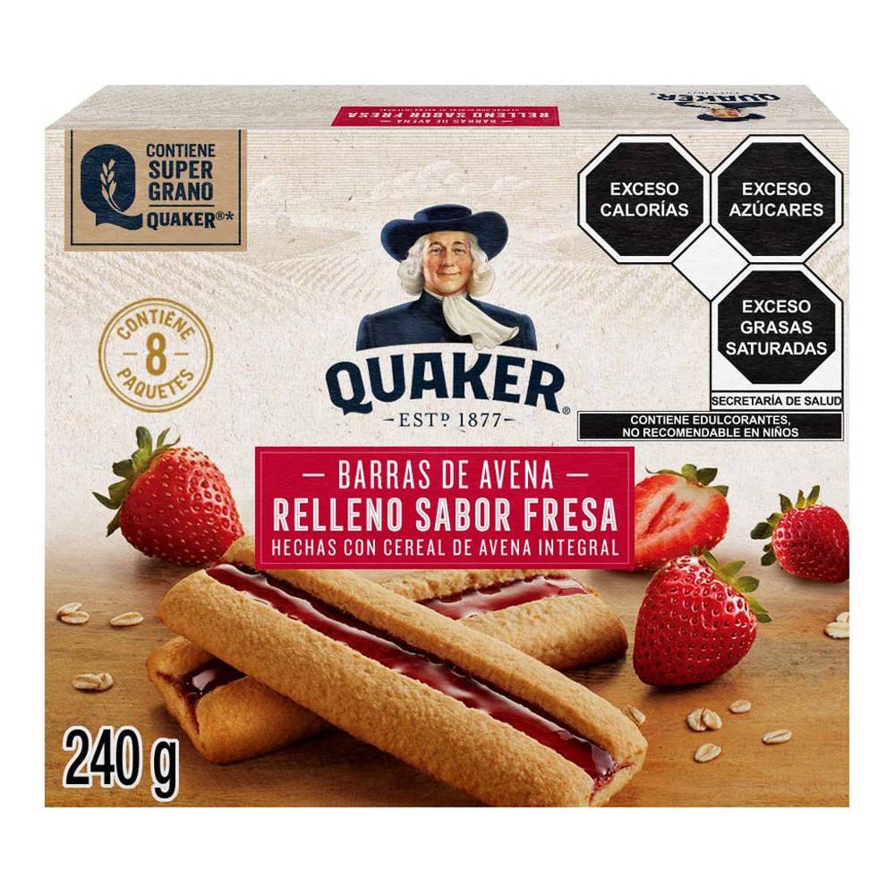 Quaker barra de avena con fresa (caja 240 g)
