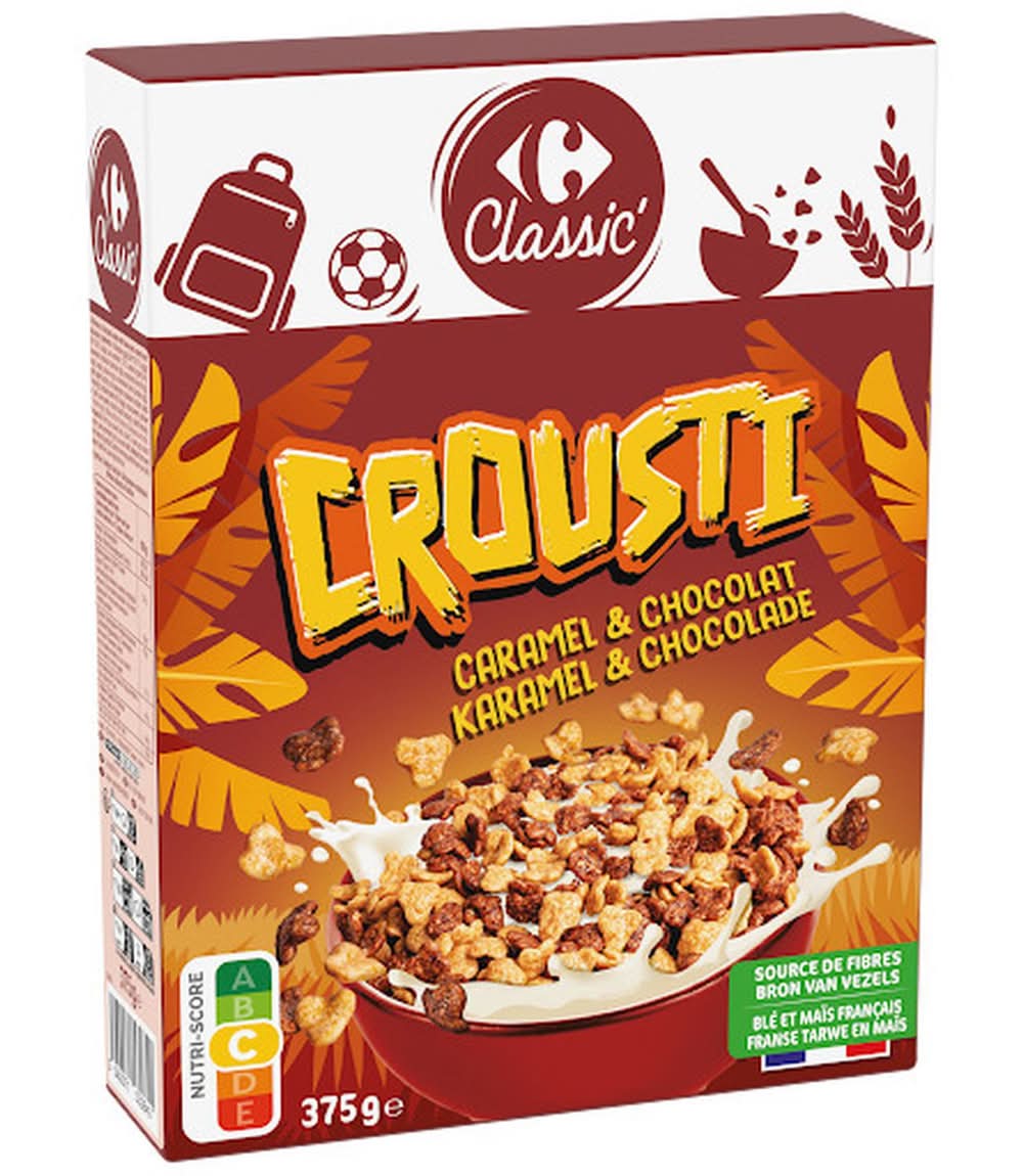 Carrefour Classic' - Céréales crousti, caramel-chocolat (375g)