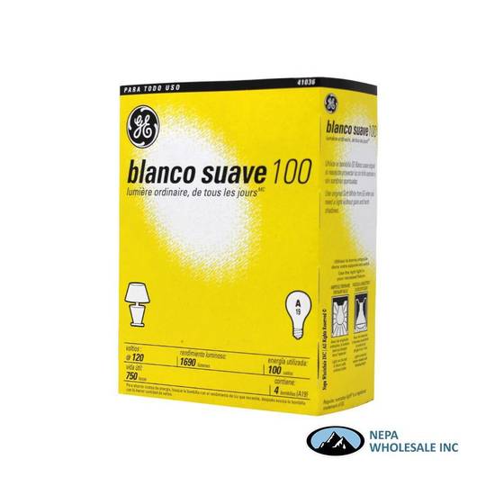Ge Blanco Suave Soft White 100w Light A19 Bulbs (4 bulbs)