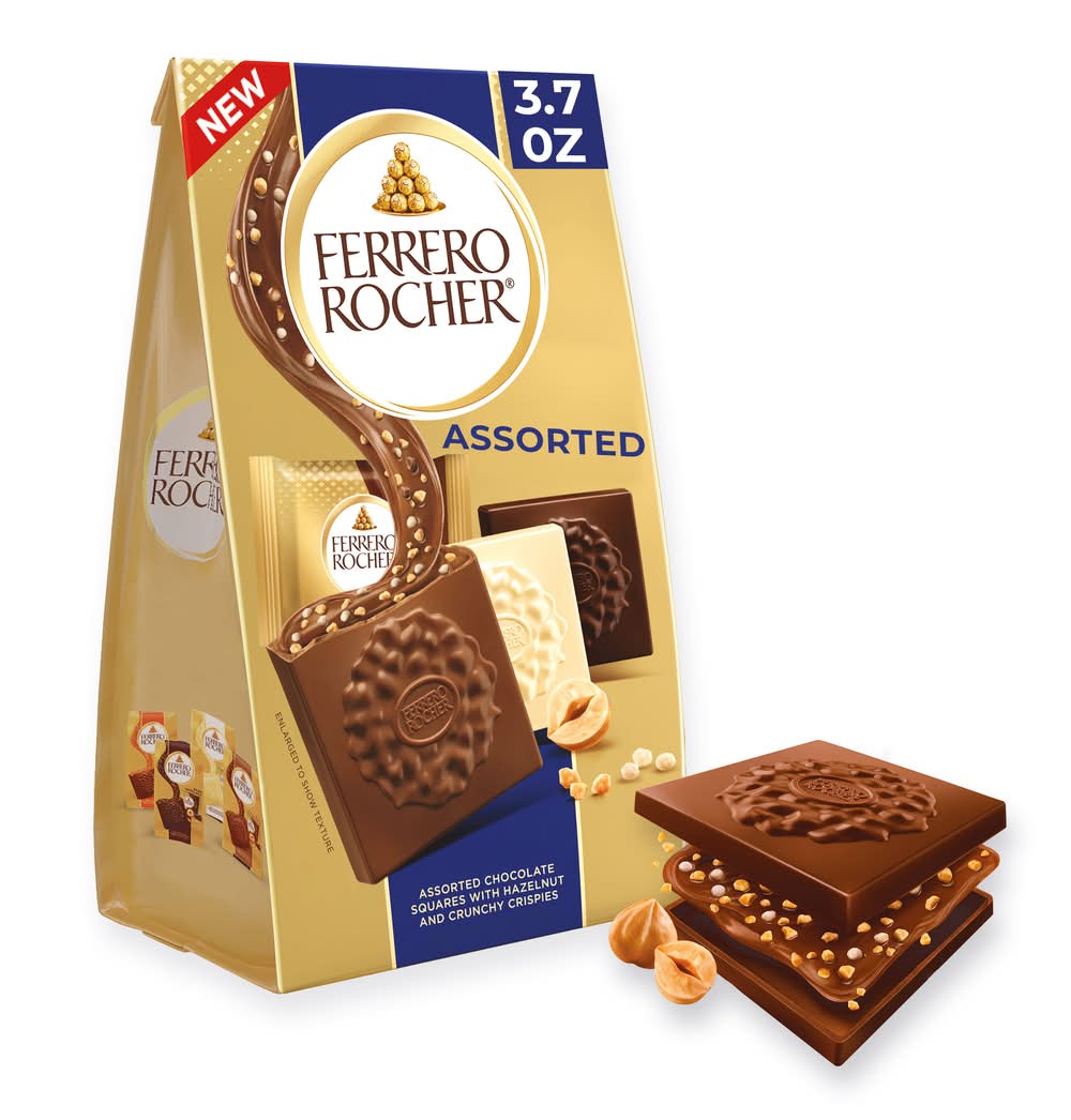 Ferrero Rocher Mixed Variety Squares Chocolate, Assorted (3.7 oz)
