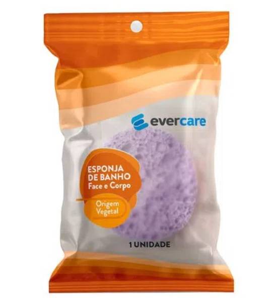 Ever care esponja de celulose para banho face e corpo (1 unidade)