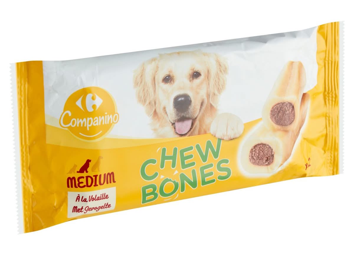 Carrefour Companino Chew Bones Medium à la Volaille 2 Pièces 200 g