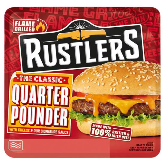 Rustlers Quarter Pounder Beef Burger (190g)