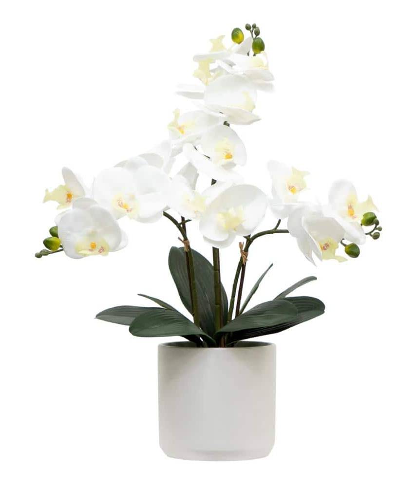 Nearly Natural Artificial Triple Stem Orchid Flower, 19 in