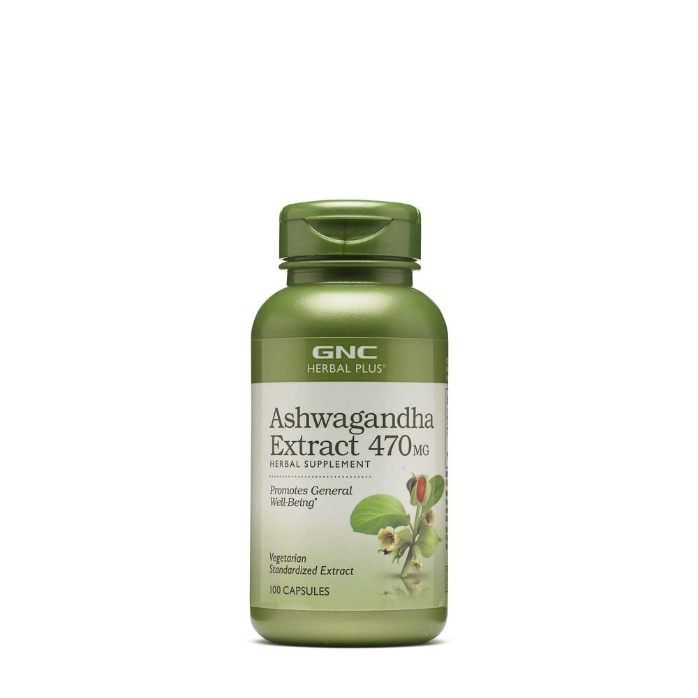 GNC Ashwagandha Extract 470mg Capsules (100 ct)