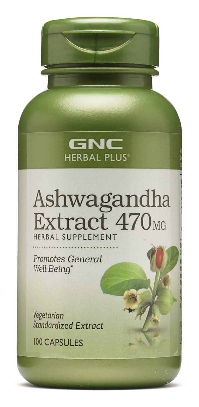 GNC Ashwagandha Extract 470mg Capsules (100 ct)
