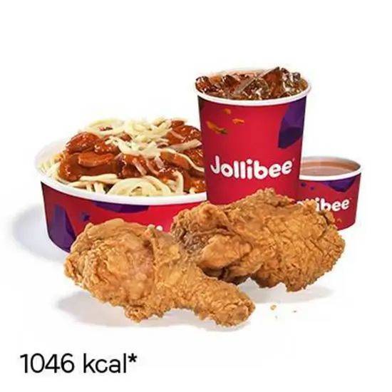 2pc Chickenjoy with Spaghetti Meal