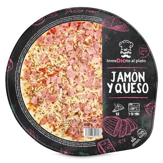 Pizza jamón y queso Al Punto bandeja 400 g