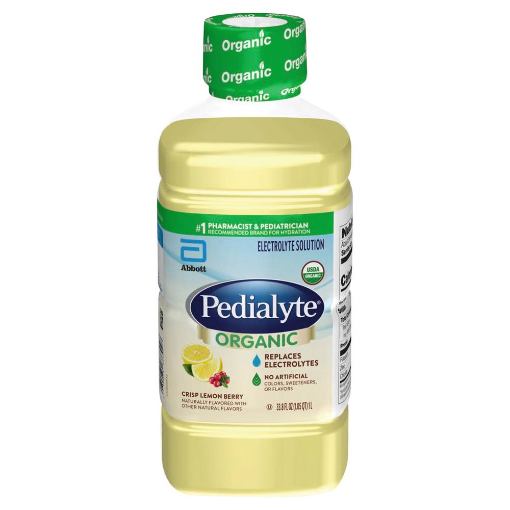 Pedialyte Organic Crisp Lemon Berry Flavored Electrolyte Solution (33.8 fl oz)