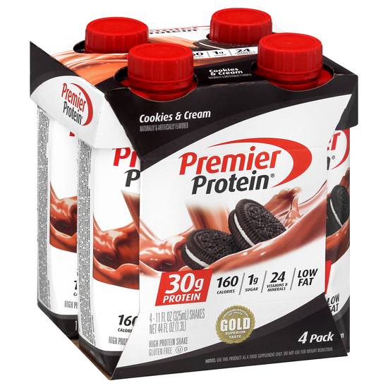 Premier Protein Cookies & Cream Protein Shake (4 ct, 44 fl oz)