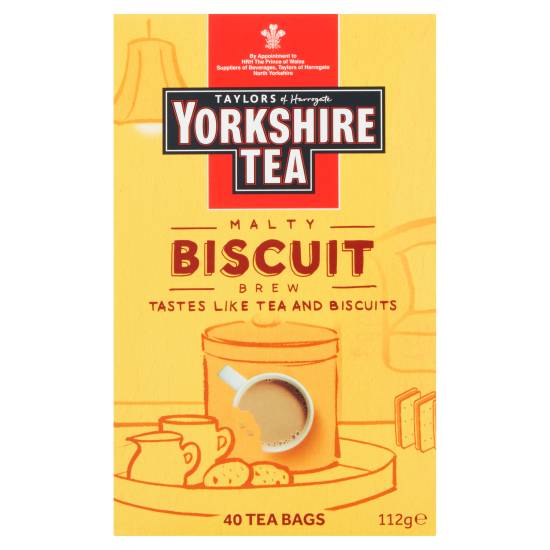 Taylors Of Harrogate Yorkshire Tea Malty Biscuit Brew 40 Tea Bags 112g