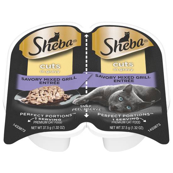 Sheba Cuts in Gravy Savory Mixed Grill Entree Cat Food (2 ct)