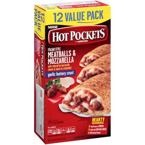 Hot Pockets Sandwiches, Meatballs & Mozzarella