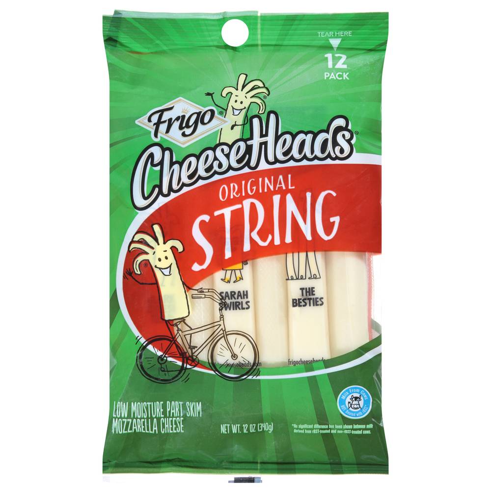 Frigo Cheese Heads Original Mozzarella String Cheese (12 oz, 12 ct)